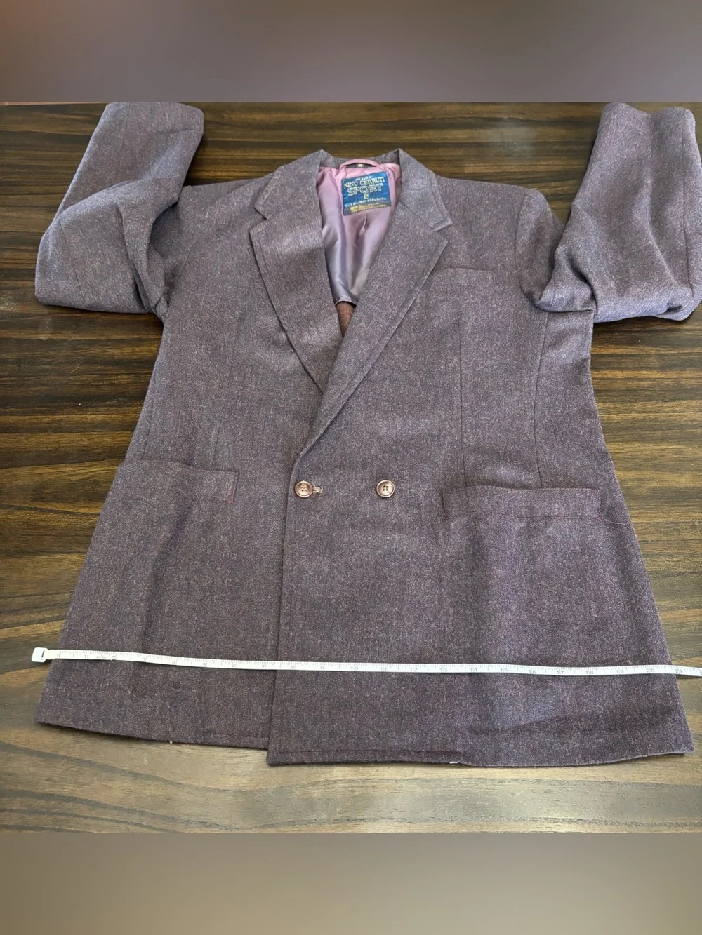 Vintage Nino Cerruti Sport Blazer 38 Wool Blend Tweed Burgundy Men’s